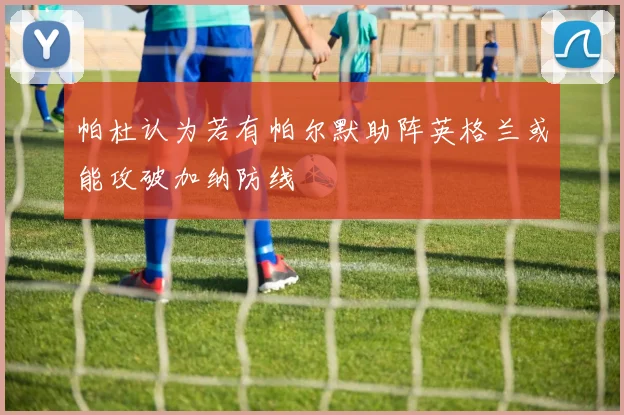 帕杜认为若有帕尔默助阵英格兰或能攻破加纳防线